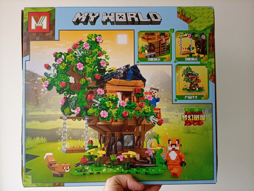 My World: Casa del Árbol MG1381 - Kit Construcción Estilo Minecraft 611 Piezas