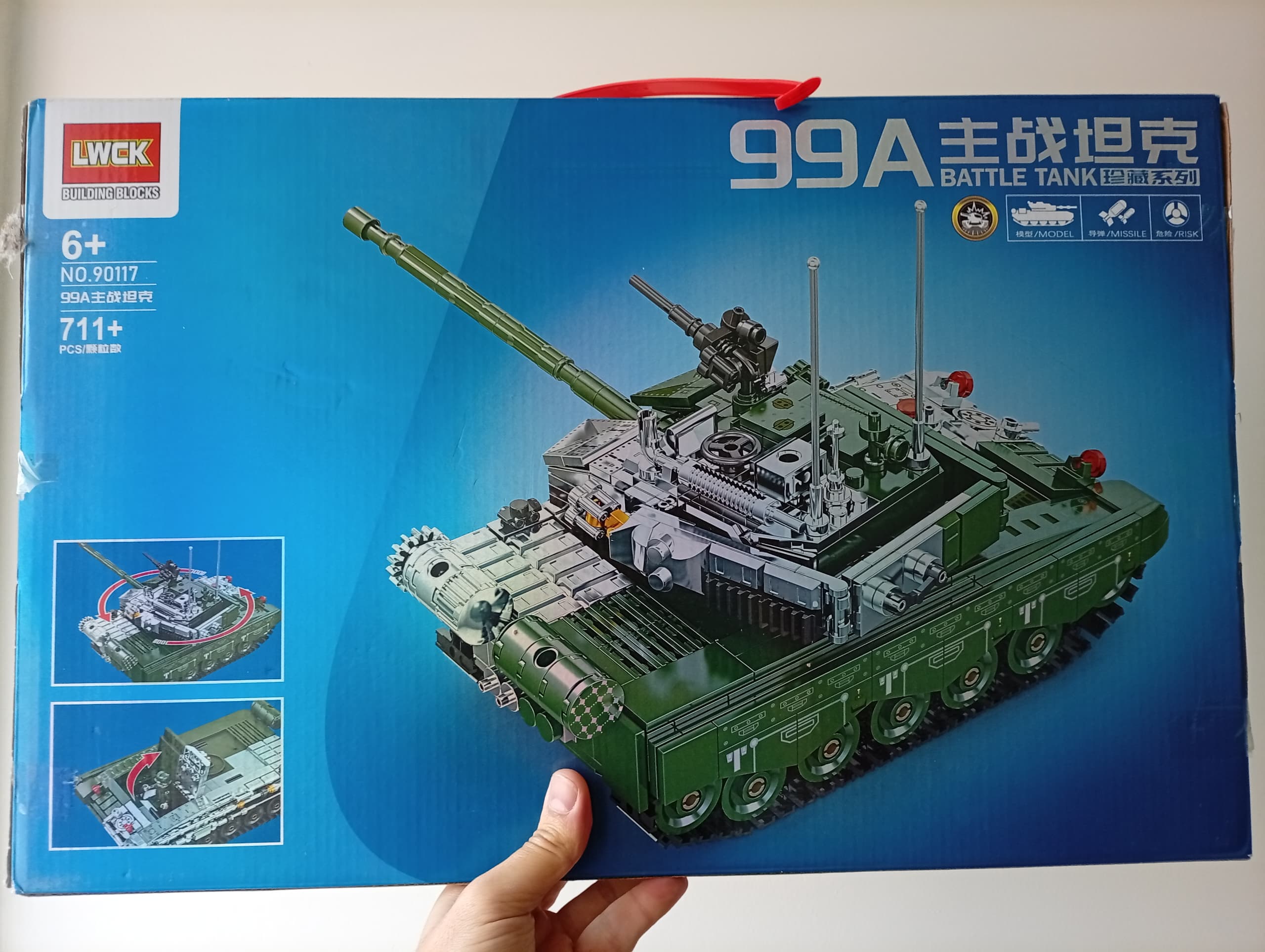 Tanque Tipo 99A 90117 - Kit Construcción 711 Bloques Vehículo Blindado +6 años